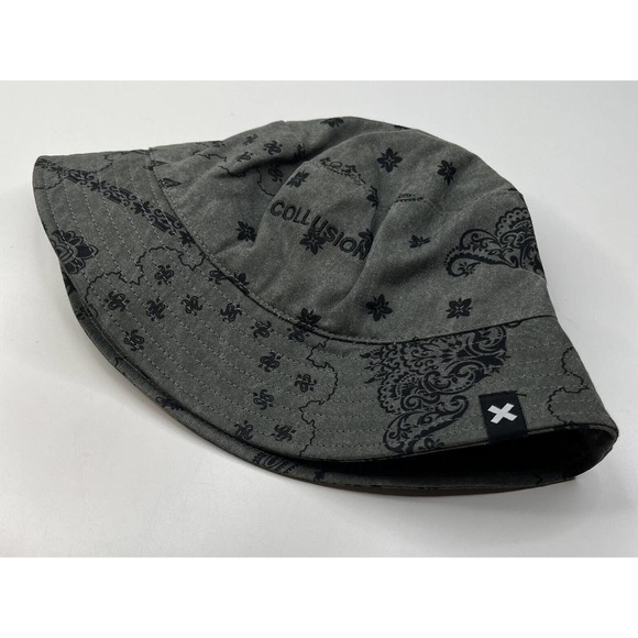 NEW Collusion Paisley Bucket Hat One Size Women’s Green - Picture 2 of 7